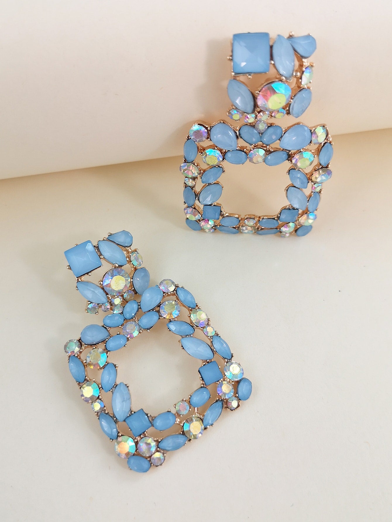 Rhinestone Geometric Earrings